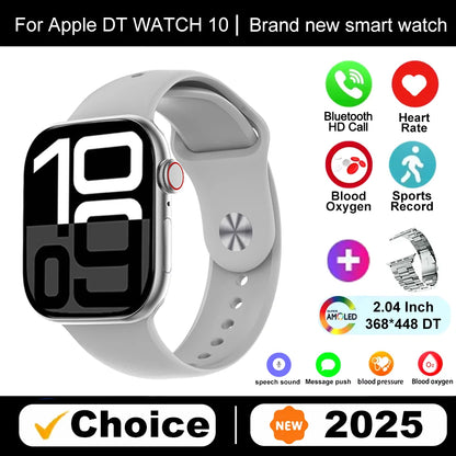 New DT Watch 10 Series Smart Watch Dial Weather Sports Record Mode Large Memory Voice Bluetooth Music Power Saving Smart Watch - Drop4u