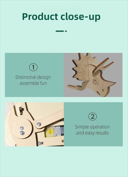 Juguetes científicos DIY para niños, Kits de vástago educativos, modelo de dinosaurio, herramienta Experimental de técnica, juegos de rompecabezas de madera, suministros escolares - Drop4u