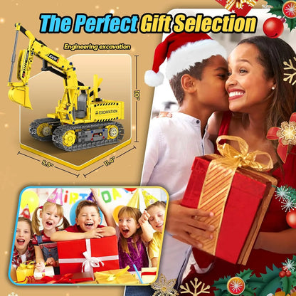 Robot de construcción de vástago 5 en 1, kits de 55 piezas para niños, aplicación y Control remoto, juguetes de construcción de excavadora, erector programable, regalo - Drop4u