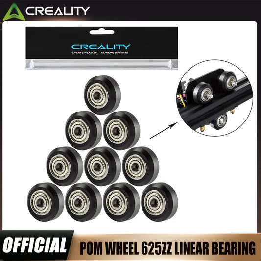 Creality Official Ender 3 Wheel,3D Printer POM Wheel,Plastic Pulley  625zz Linear Bearing for Ender 3/3 V2/3 Pro/ 3 Max/ 5/CR 10