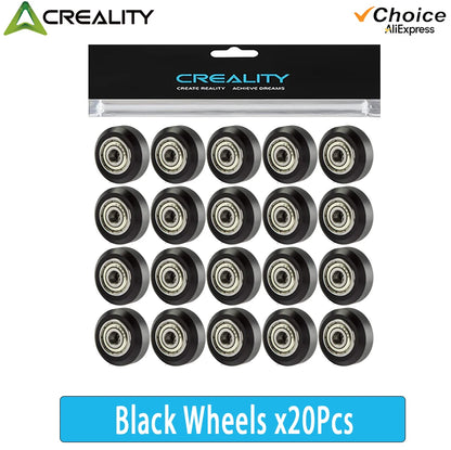 Creality Official Ender 3 Wheel,3D Printer POM Wheel,Plastic Pulley  625zz Linear Bearing for Ender 3/3 V2/3 Pro/ 3 Max/ 5/CR 10