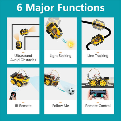 ESP32 Smart Robot Car Kit, Remote Control Car for Arduino Programming Project, STEM Educational Science Coding Kit - Drop4u