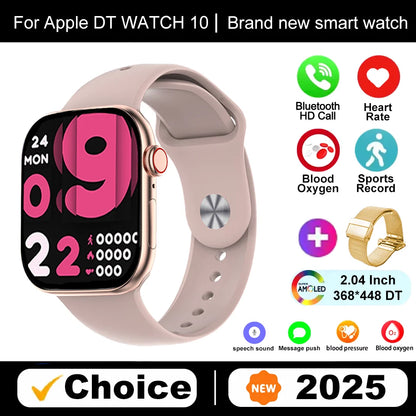 New DT Watch 10 Series Smart Watch Dial Weather Sports Record Mode Large Memory Voice Bluetooth Music Power Saving Smart Watch - Drop4u