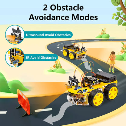 ESP32 Smart Robot Car Kit, Remote Control Car for Arduino Programming Project, STEM Educational Science Coding Kit - Drop4u