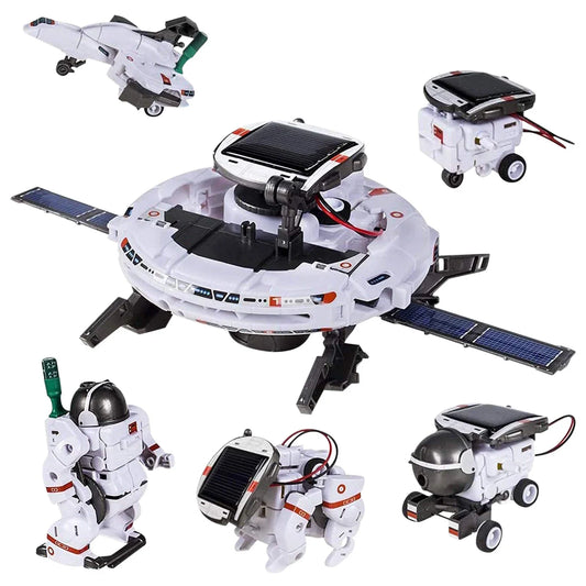 Juego de ciencia de robot solar DIY: bloques de construcción de aprendizaje para niños, juguete educativo STEM, regalo para niños - Drop4u