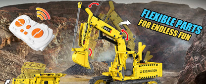 Robot de construcción de vástago 5 en 1, kits de 55 piezas para niños, aplicación y Control remoto, juguetes de construcción de excavadora, erector programable, regalo - Drop4u