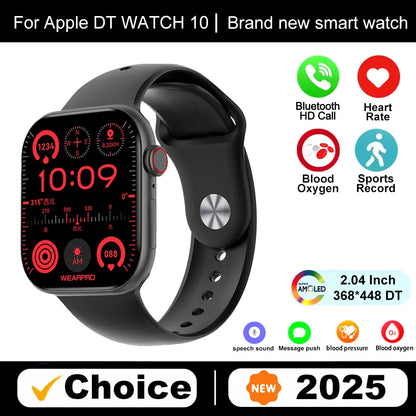 New DT Watch 10 Series Smart Watch Dial Weather Sports Record Mode Large Memory Voice Bluetooth Music Power Saving Smart Watch - Drop4u