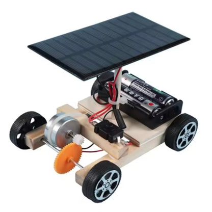 Ensamblar coche Solar inventos creativos capacidad motora de niños pensamiento activo DIY Kit electrónico tecnología juguetes para niños - Drop4u