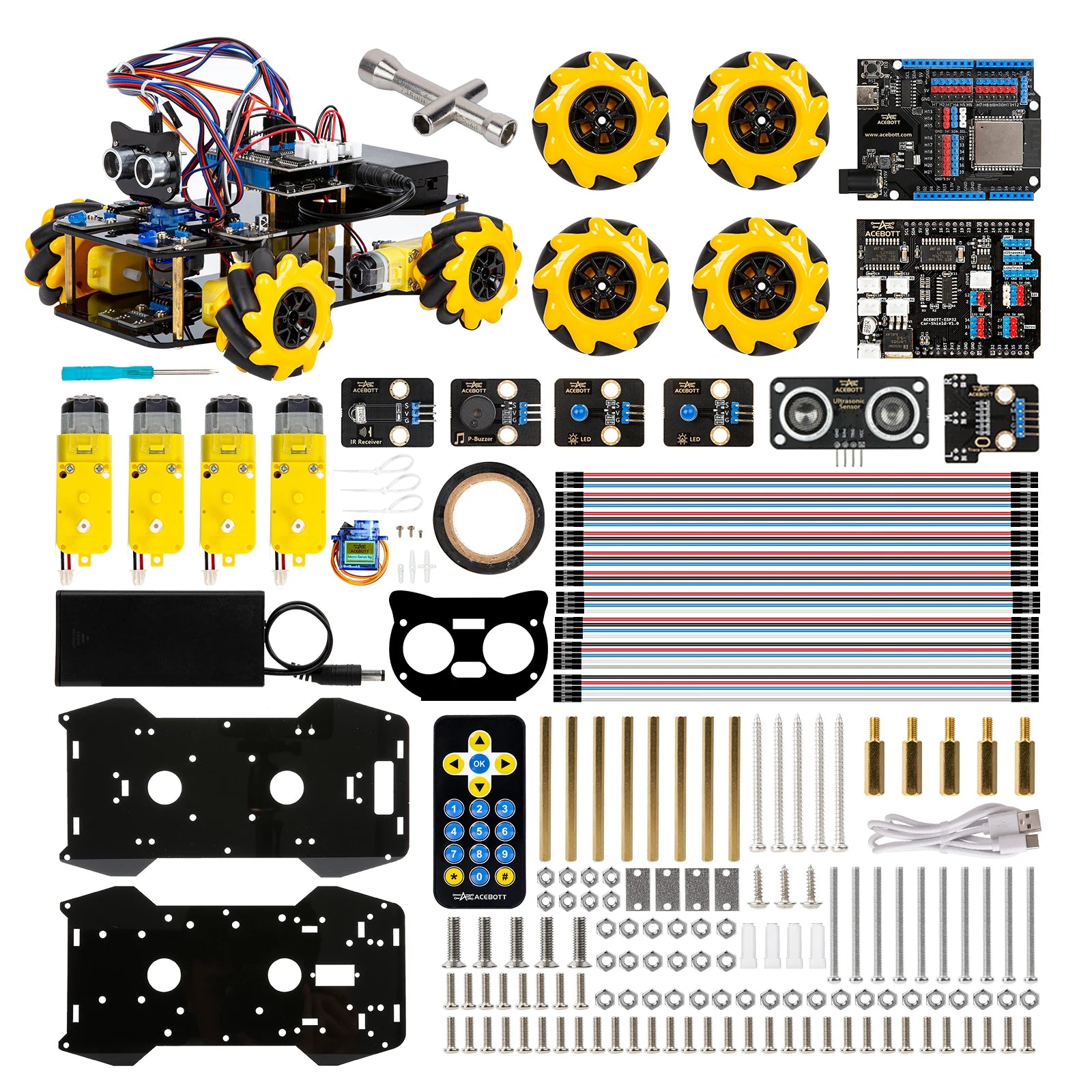 ESP32 Smart Robot Car Kit, Remote Control Car for Arduino Programming Project, STEM Educational Science Coding Kit - Drop4u