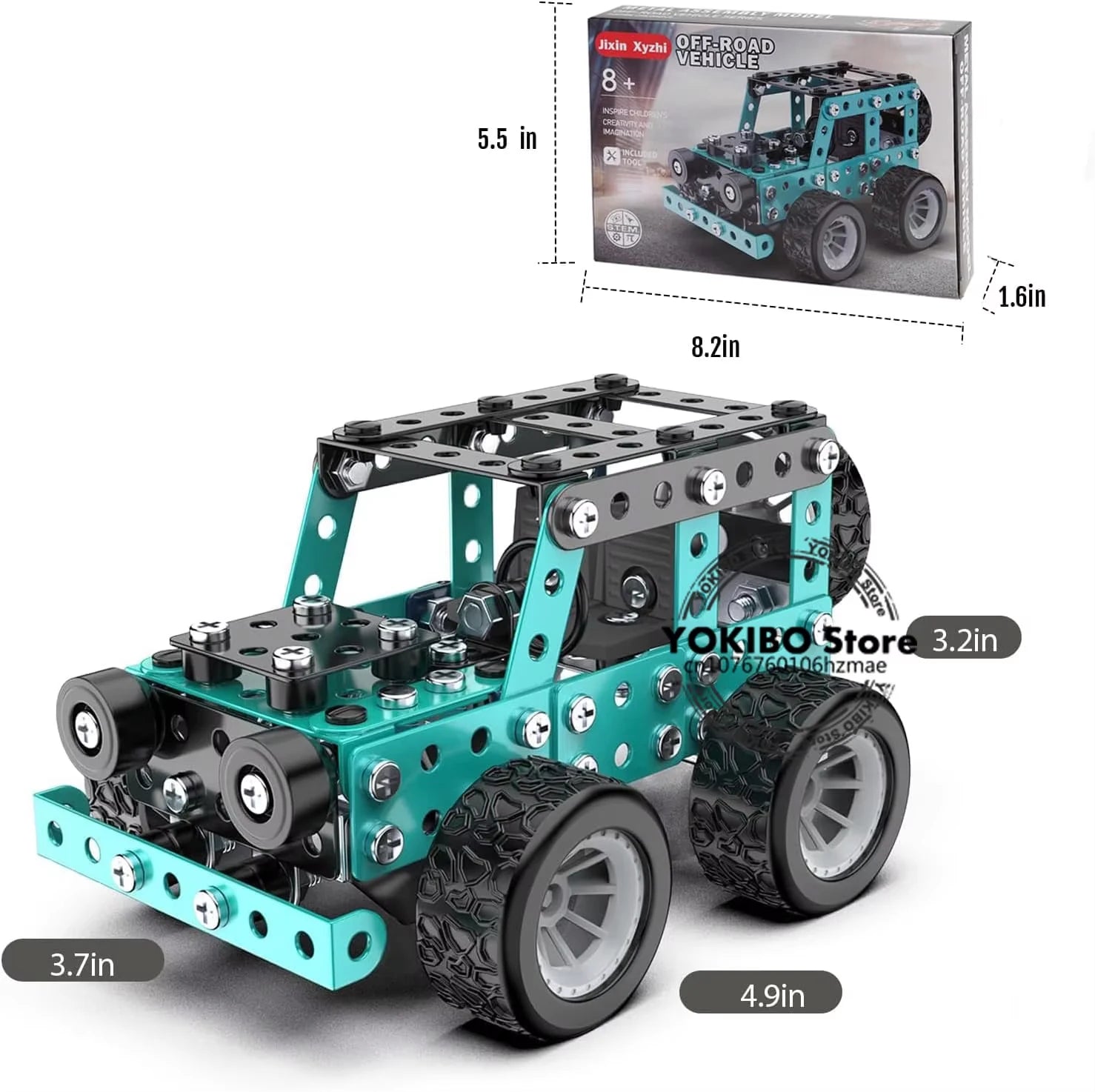 Juguetes de construcción, modelo de camión, proyectos de construcción STEM, modelo de coche, juguetes para niños, juguetes de montaje para niños, Kit de ingeniería de Metal 3D - Drop4u