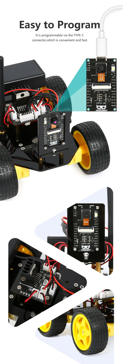 ESP32 Smart Robot Car Kit, Remote Control Car for Arduino Programming Project, STEM Educational Science Coding Kit - Drop4u
