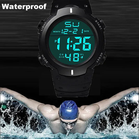 Men Sport LED Watches Top Brand Men Digital Clock Multi-Functional Rubber Man Fitnes Athlete Timekeeping Electronic Watch Reloj - Drop4u