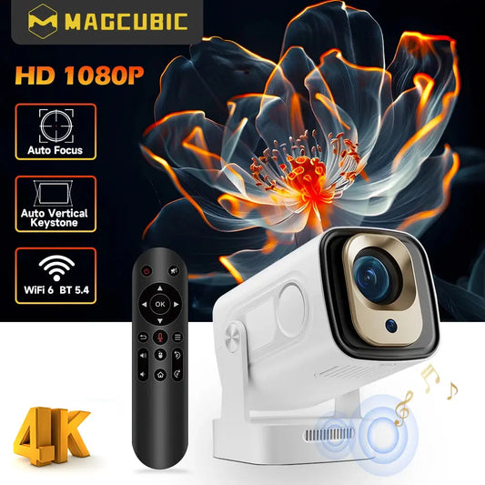 Magcubic HY310 Mini proyector enfoque automático 4K nativo 1080P 330ANSI Android11 5W altavoz Air Mouse asistente de voz actualizado HY300 - Drop4u