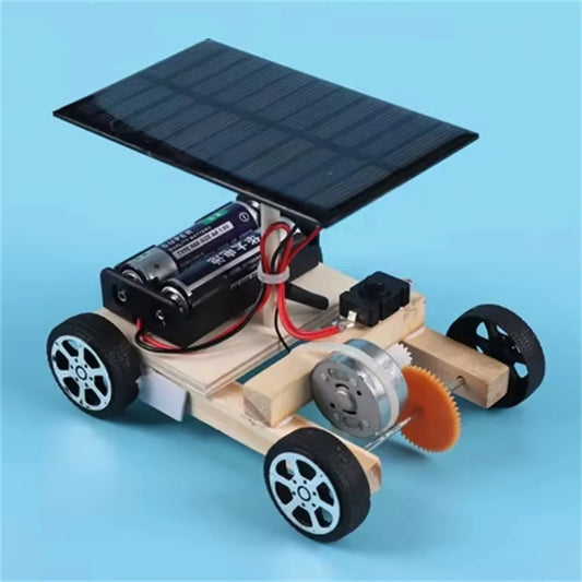 Ensamblar coche Solar inventos creativos capacidad motora de niños pensamiento activo DIY Kit electrónico tecnología juguetes para niños - Drop4u
