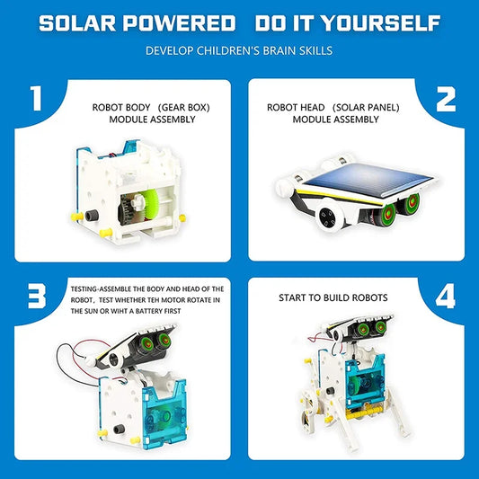 Serie Solar, juguetes para niños, Kits de tecnología de Robot, juguetes educativos Montessori, Robot Solar para niños, juguete STEM, ciencia de alta tecnología para niños - Drop4u
