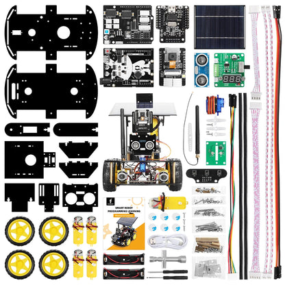ESP32 Starter Robot for Arduino, Solar Charging, Best-selling, Electronics, Artificial Intelligence, Complete Kit - Drop4u