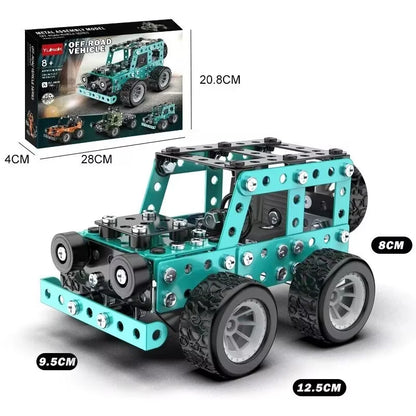 Juguetes de construcción, modelo de camión, proyectos de construcción STEM, modelo de coche, juguetes para niños, juguetes de montaje para niños, Kit de ingeniería de Metal 3D - Drop4u