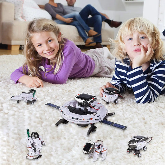 Juego de ciencia de robot solar DIY: bloques de construcción de aprendizaje para niños, juguete educativo STEM, regalo para niños - Drop4u