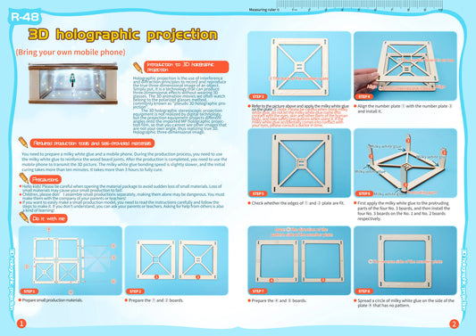 Proyector 3D DIY, juguetes científicos, Kit de tecnología STEM, herramienta Experimental, material didáctico para niños, suministro escolar educativo de aprendizaje - Drop4u